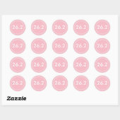 26,2 Sticker | Roze met wit (Vel)