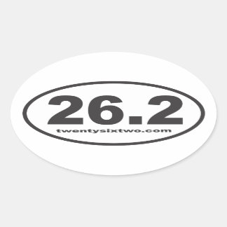 26.2 twentysixtwo.com Ovale Sticker