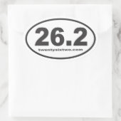 26.2 twentysixtwo.com Sticker ovale (Sac)