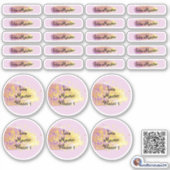 26 autocollants Pinselétalon Lila - Glitzer | (Devant)