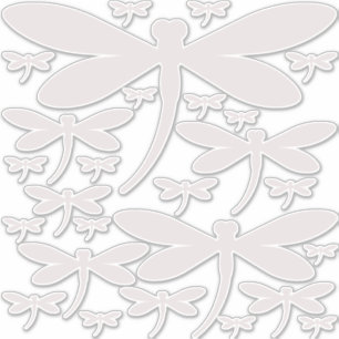 26 Dragonfly Vinyl Stickers   Neutrale kleur