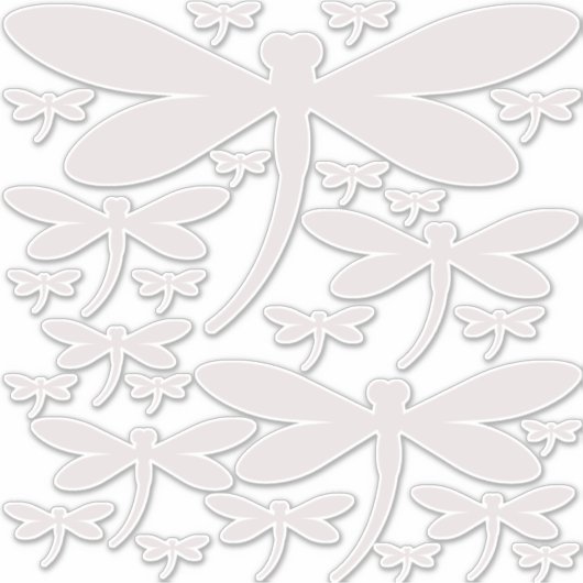 26 Dragonfly Vinyl Stickers | Neutrale kleur (Voorkant)