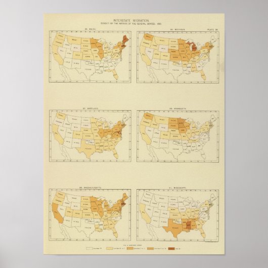 26 Interstatelijke migratie 1890 MEMS Poster (Voorkant)