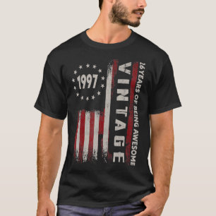 26 jaar 1997 Amerikaanse vlag 26e geboorte T-shirt