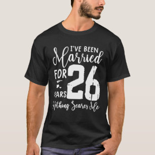 26 jaar getrouwd grappig paar 26e Jubileum T-shirt
