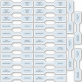 26 Joodse Labels Pastel Blue Barbell Stickers (Voorkant)