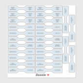 26 Joodse Labels Pastel Blue Barbell Stickers (Vel)