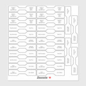 26 Joodse Labels White Custom-Cut Barbell (Vel)