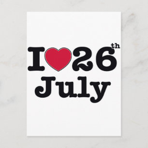 26 juli mijn verjaardag briefkaart