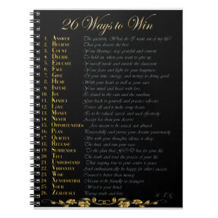 26 manieren om te winnen Journal - onderste goud Notitieboek