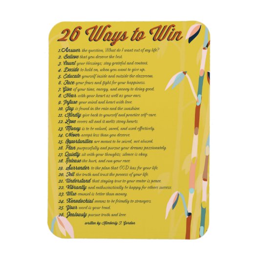 26 Moyens Encouragement Photo Magnet - Mustard (Vertical)