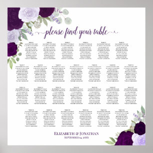 26 Tableau Boho violet Rose Mariage Tableau de siè