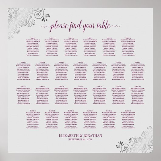26 Tableau Mariage Cassis en gris (Devant)
