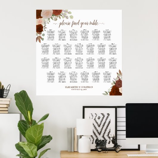 26 Tableau Rustique Automne Rose Tableau de siège  (Bureau à domicile)