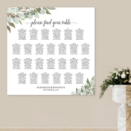 26 Tableau Tableau Rustique Mariage Eucalyptus