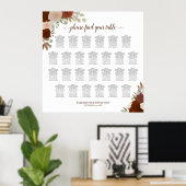 26 Tafel - herfst Roos - bruiloft Poster (Thuiskantoor)