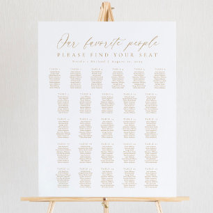 26 Tafels Stoelenkaart van Onze Favoriete Mensen Poster