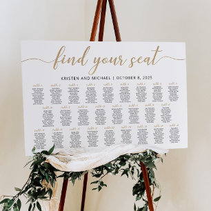 26 Tafels Vind Je Plaats Zitplaatsindeling Plan Poster