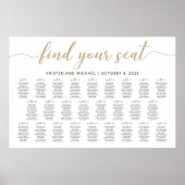 26 Tafels Vind Je Stoel Zitplaatsindeling Plan Poster (Voorkant)