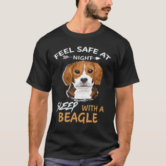 26 Voel je veilig 's nachts Slaap met een beagle T-shirt