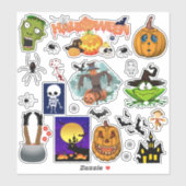 26 Zombie-heks met Halloween gemengde set Sticker (Vel)