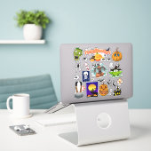 26 Zombie-heks met Halloween gemengde set Sticker (Laptop op bureau)