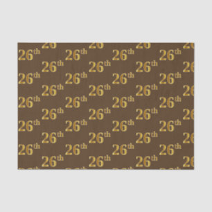 26e (26e) gebeurtenis bruin, Faux Gold Tissuepapier