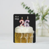 26e anniversaire Bière Party Invitation (Debout devant)