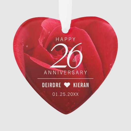 26e anniversaire de Mariage Rose (devant)