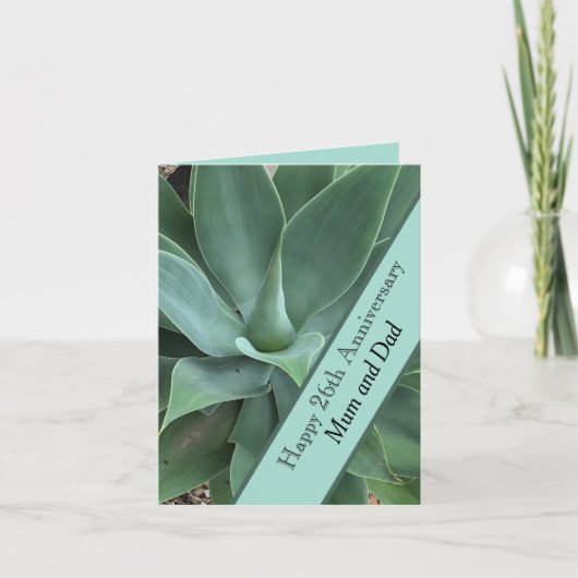 26e bruiloft Jubileum Jade Kaart (Voorkant)