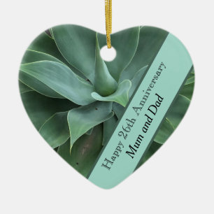 26e bruiloft Jubileum Jade Keramisch Ornament