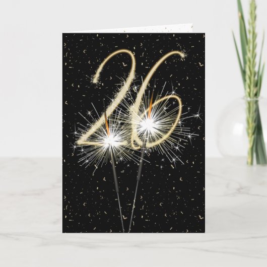 26e bruiloft sparklers kaart (Voorkant)