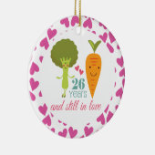 26e Jubileum Cute Couples Ornament (Rechts)