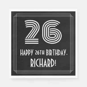 26e verjaardag: Art Deco Geïnspireerde look "26" + Servet