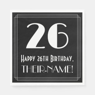 26e verjaardag ~ Art Deco geïnspireerde look "26", Servet