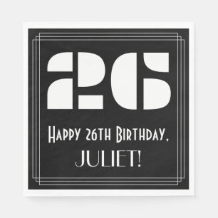 26e verjaardag: Art Deco Geïnspireerde look "26" + Servet