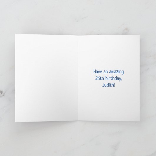 26e verjaardag: Fun Graffiti-geïnspireerde regenbo Kaart (Binnen)