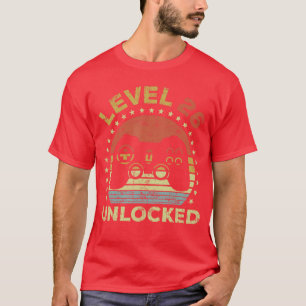 26e verjaardag Gamen level 26 ontgrendeld vintage T-shirt