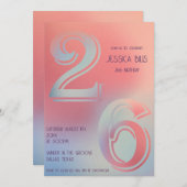 26e verjaardag uitnodiging (Voorkant / Achterkant)