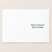 26ème anniversaire : Audacieux "26 ans !" Carte Go (Intérieur)