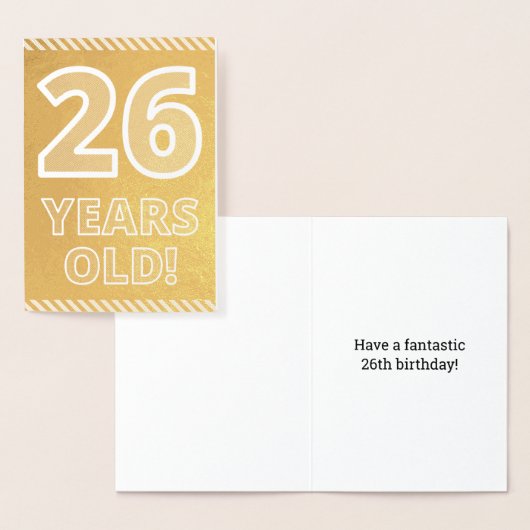 26ème anniversaire : Audacieux "26 ans !" Carte Go (Affichage)