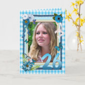 26ème carte photo pour un anniversaire (Fleur jaune)