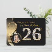 26ème, invitation d'anniversaire, diamant de (Debout devant)