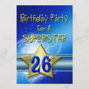 26ème Invitation de fête d'anniversaire pour un