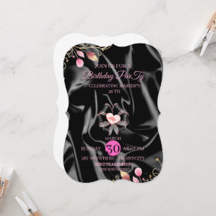 26ste luxe roze en gouden verjaardagsuitnodiging m kaart