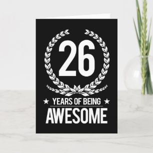 26ste Verjaardag (26 Jaar van Geweldige het Zijn) Kaart