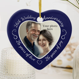 26th Wedding Jubileum Foto Keramisch Ornament