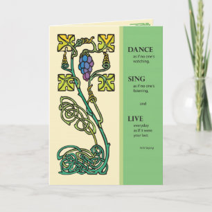 2704 Celtic Dance Sing Live, Birthday Card Kaart