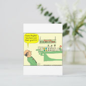 278 Engelse leraar Cartoon in kleur Briefkaart (Staand voorkant)