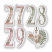 27 28 29 Turkey | Community Sharing of Blessings Sticker (Voorkant)